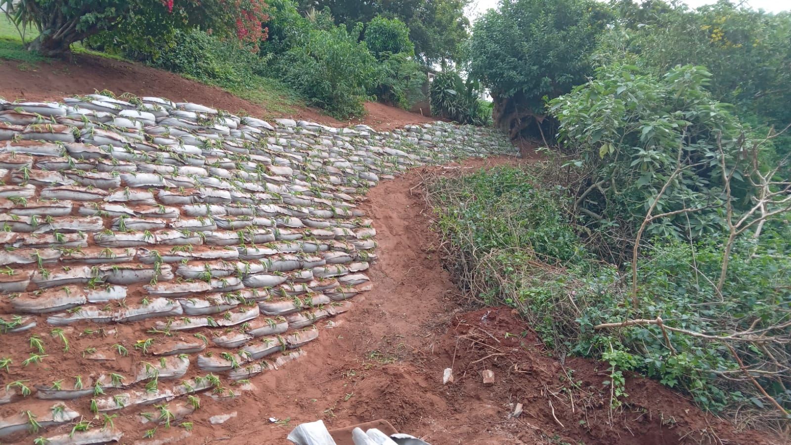Finished Sand Bags in Salt Rock
